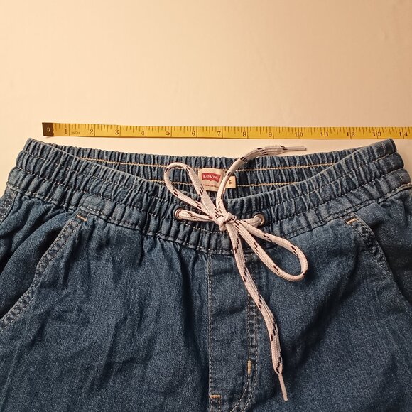 Levi's Joggers Size S Mid Rise Medium Wash Elastic Drawstring Waist 100% Cotton - Picture 7 of 11